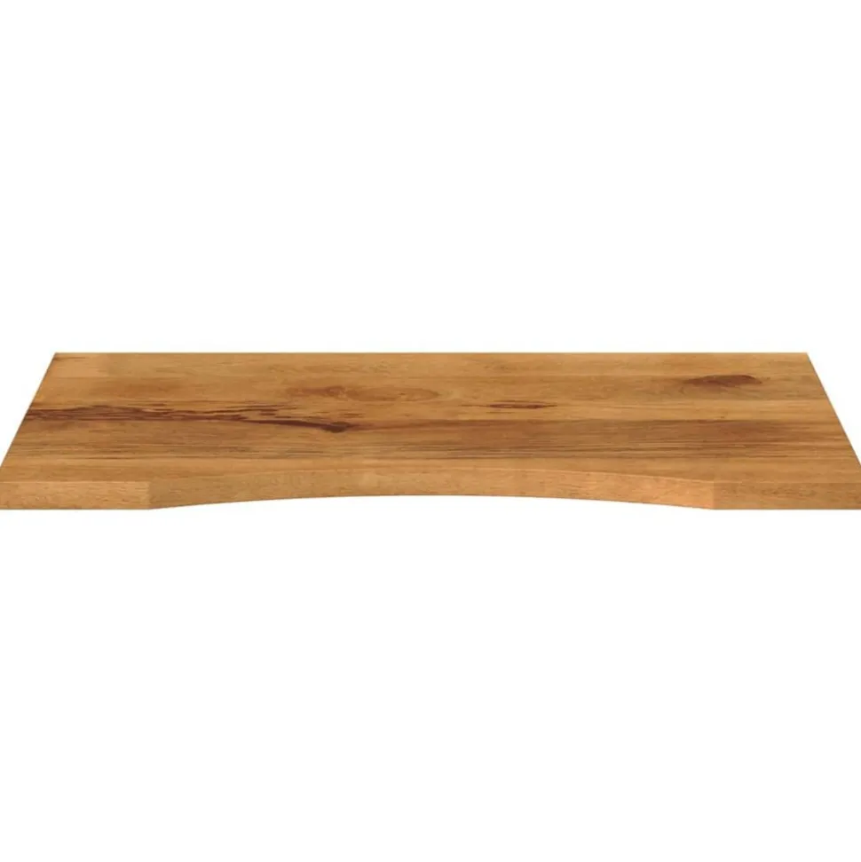 vidaXL Bureaublad met ronding 100x50x2,5 cm massief ruw mangohout