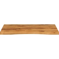 vidaXL Bureaublad met ronding 110x80x2,5 cm massief ruw mangohout