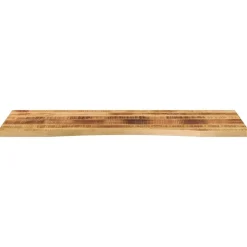 vidaXL Bureaublad met ronding 110x60x2,5 cm massief ruw mangohout