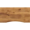 vidaXL Bureaublad met ronding 140x50x2,5 cm massief ruw mangohout