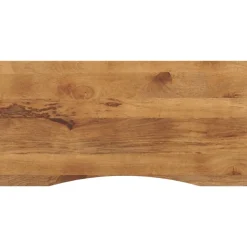 vidaXL Bureaublad met ronding 140x50x2,5 cm massief ruw mangohout