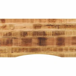 vidaXL Bureaublad met ronding 140x50x2,5 cm massief ruw mangohout