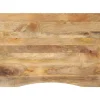 vidaXL Bureaublad met ronding 110x80x2,5 cm massief ruw mangohout