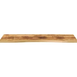 vidaXL Bureaublad met ronding 120x60x2,5 cm massief ruw mangohout