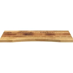 vidaXL Bureaublad met ronding 100x60x2,5 cm massief ruw mangohout