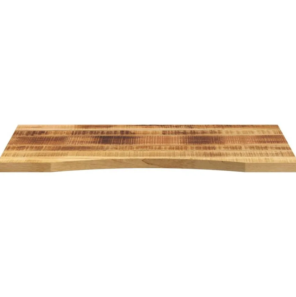 vidaXL Bureaublad met ronding 100x60x2,5 cm massief ruw mangohout