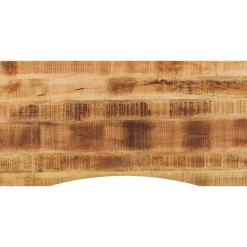 vidaXL Bureaublad met ronding 140x60x2,5 cm massief ruw mangohout