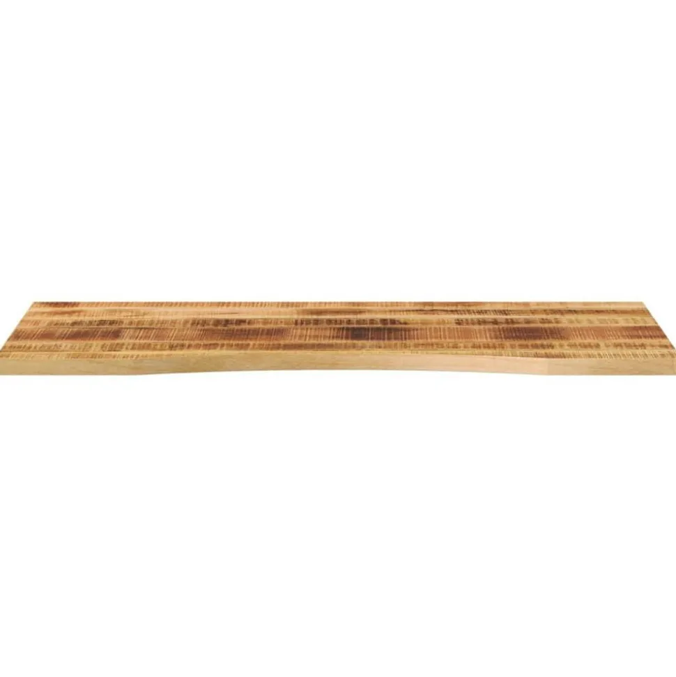 vidaXL Bureaublad met ronding 140x60x2,5 cm massief ruw mangohout