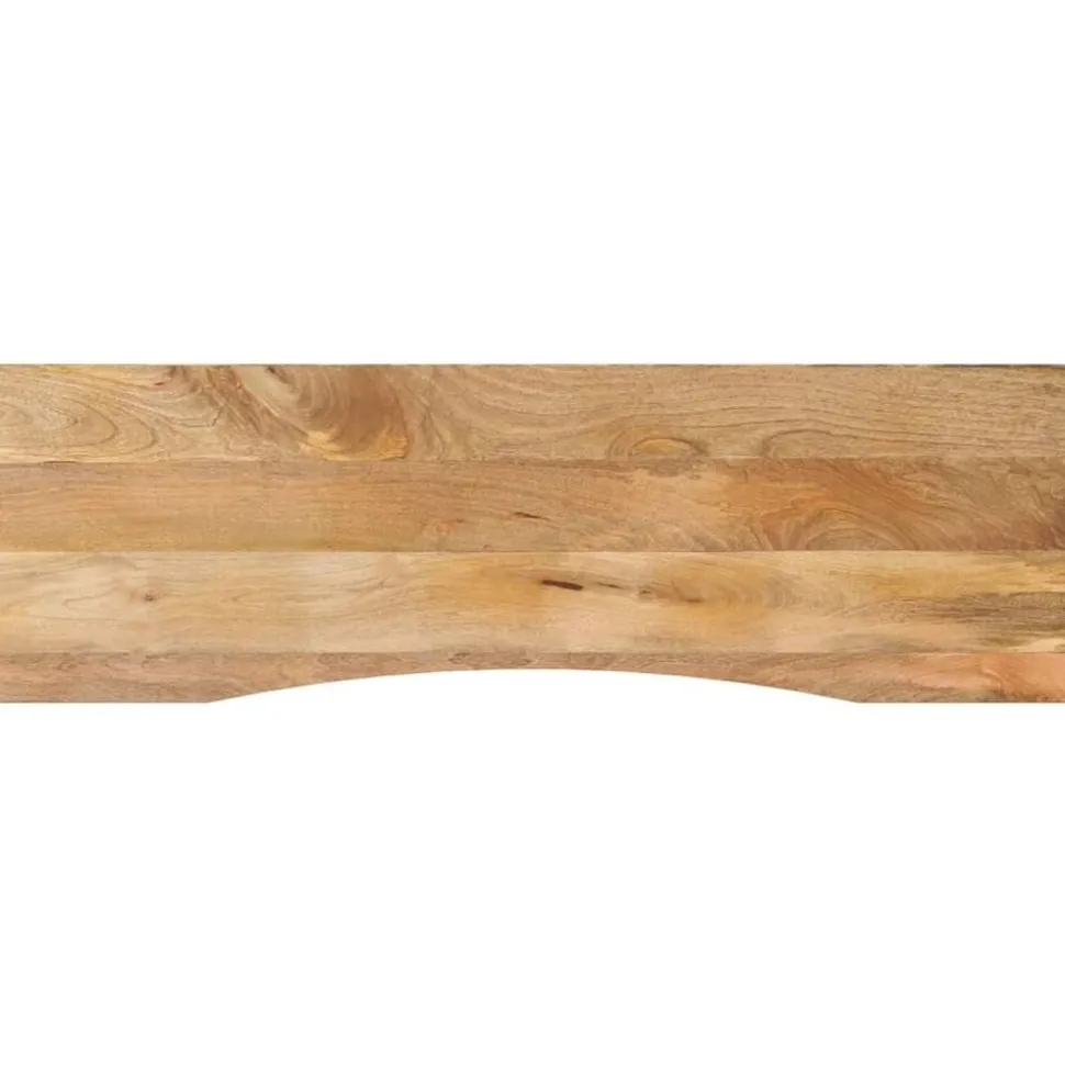 vidaXL Bureaublad met ronding 160x50x2,5 cm massief ruw mangohout