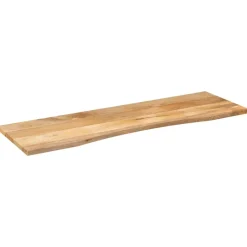 vidaXL Bureaublad met ronding 160x50x2,5 cm massief ruw mangohout