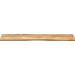 vidaXL Bureaublad met ronding 160x50x2,5 cm massief ruw mangohout