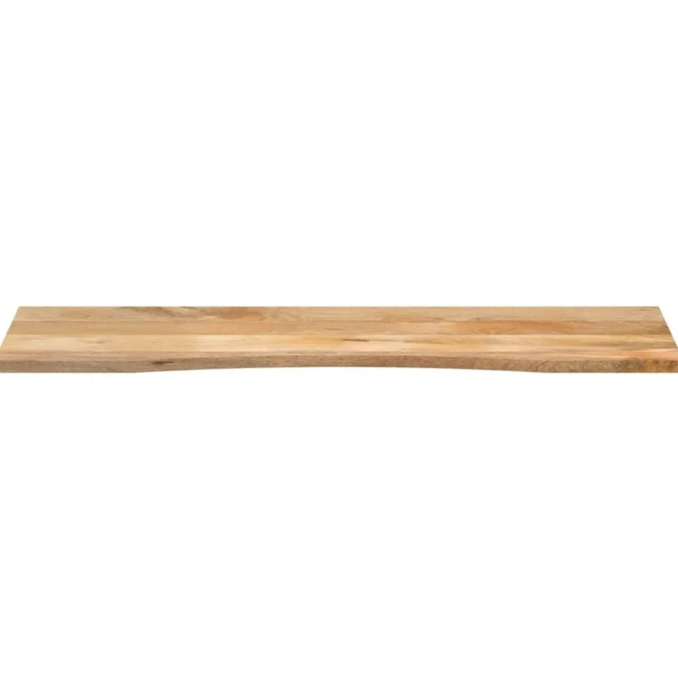 vidaXL Bureaublad met ronding 160x50x2,5 cm massief ruw mangohout