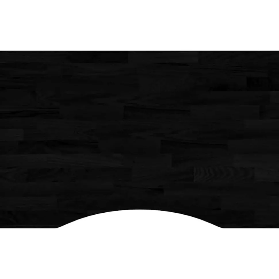 vidaXL Bureaublad rechthoekig 80x50x2,5 cm eikenhout donkerbruin