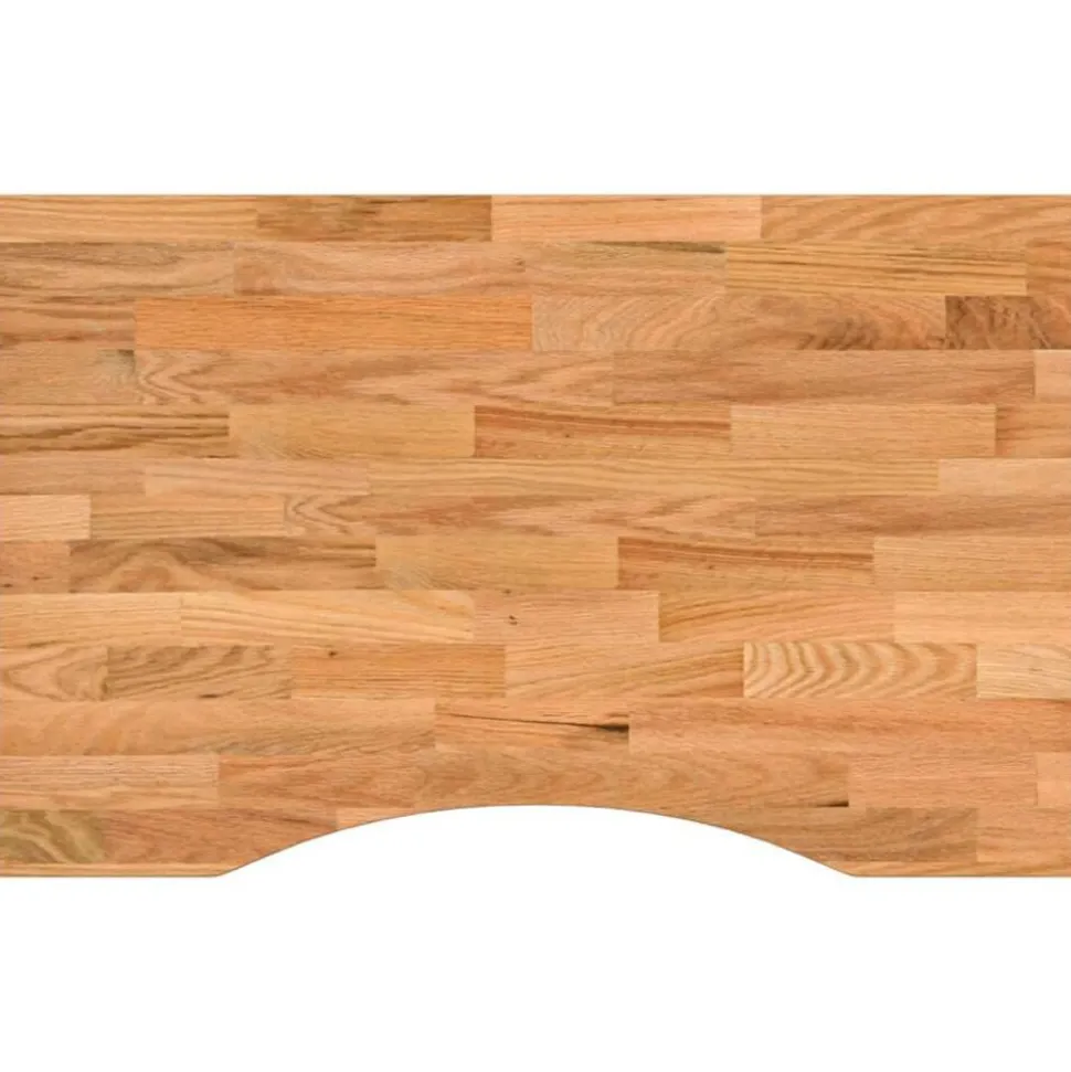 vidaXL Bureaublad rechthoekig 80x50x2,5cm massief eikenhout lichtbruin
