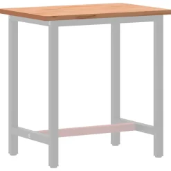 vidaXL Bureaublad 80x55x2,5 cm massief beukenhout