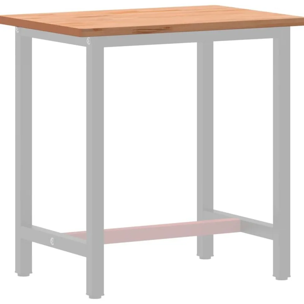 vidaXL Bureaublad 80x55x2,5 cm massief beukenhout