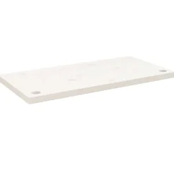 vidaXL Bureaublad 80x40x2,5 cm massief grenenhout wit