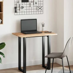 vidaXL Bureaublad 80x50x2 cm onbehandeld massief acaciahout