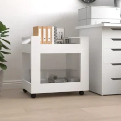 vidaXL Bureaukastje 60x45x60 cm bewerkt hout wit