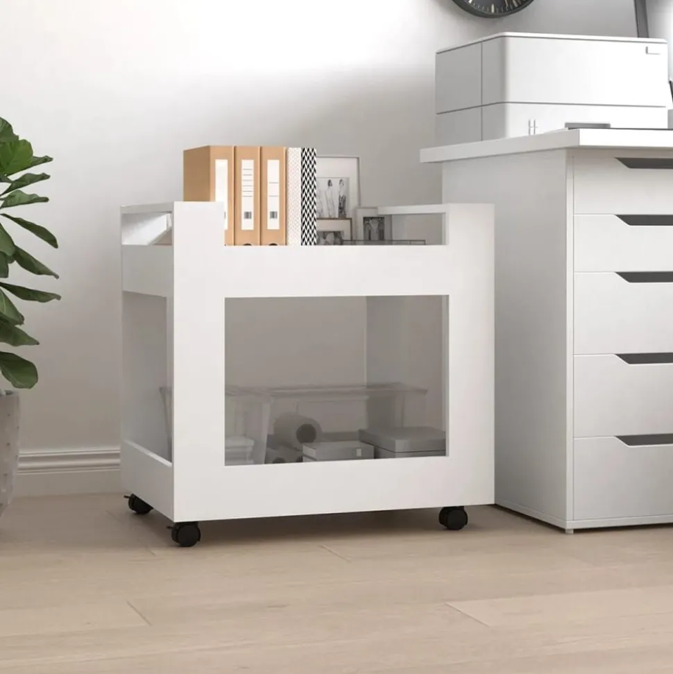 vidaXL Bureaukastje 60x45x60 cm bewerkt hout wit
