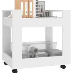 vidaXL Bureaukastje 60x45x60 cm bewerkt hout wit