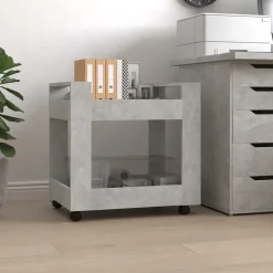 vidaXL Bureaukastje 60x45x60 cm bewerkt hout betongrijs