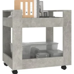 vidaXL Bureaukastje 60x45x60 cm bewerkt hout betongrijs