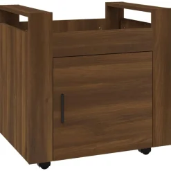 vidaXL Bureaukastje 60x45x60 cm bewerkt hout bruin eikenkleur