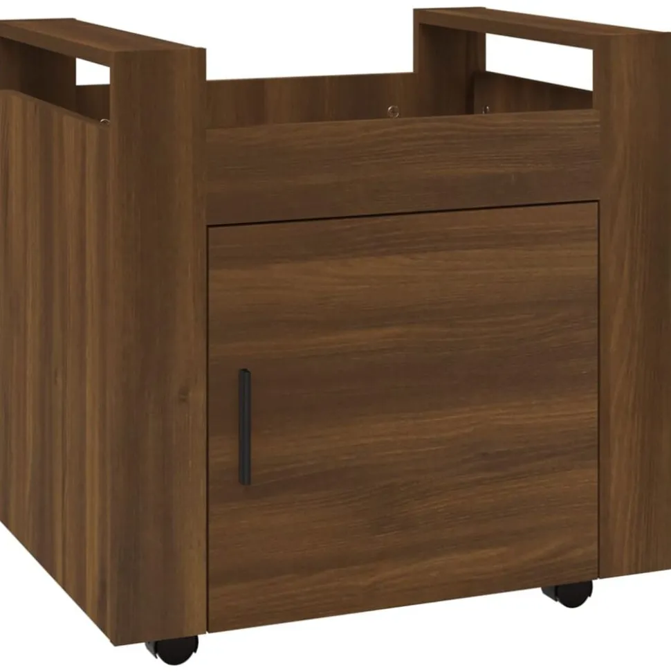 vidaXL Bureaukastje 60x45x60 cm bewerkt hout bruin eikenkleur