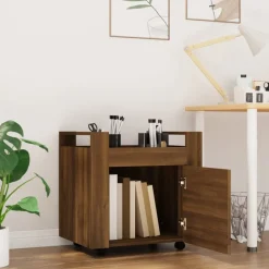 vidaXL Bureaukastje 60x45x60 cm bewerkt hout bruin eikenkleur