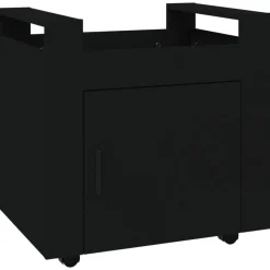vidaXL Bureaukastje 60x45x60 cm bewerkt hout zwart