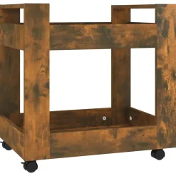 vidaXL Bureaukastje 60x45x60 cm bewerkt hout gerookt eikenkleurig