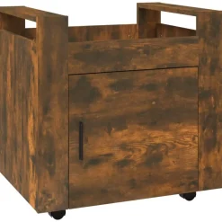 vidaXL Bureaukastje 60x45x60 cm bewerkt hout gerookt eikenkleurig