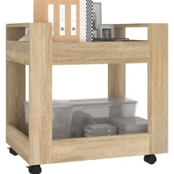 vidaXL Bureaukastje 60x45x60 cm bewerkt hout sonama eikenkleurig
