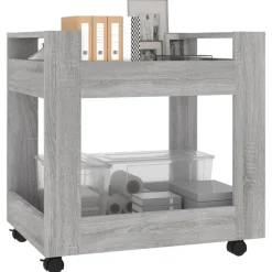 vidaXL Bureaukastje 60x45x60 cm bewerkt hout grijs sonoma eikenkleurig