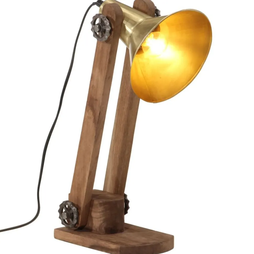 vidaXL Bureaulamp 25 W E27 23x13x52 cm antiek messing