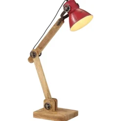 vidaXL Bureaulamp 25 W E27 23x18x96 cm verweerd rood