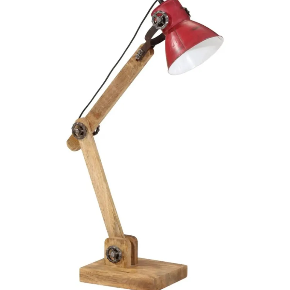 vidaXL Bureaulamp 25 W E27 23x18x96 cm verweerd rood