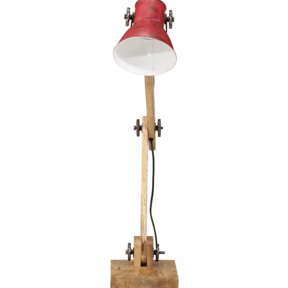 vidaXL Bureaulamp 25 W E27 23x18x96 cm verweerd rood