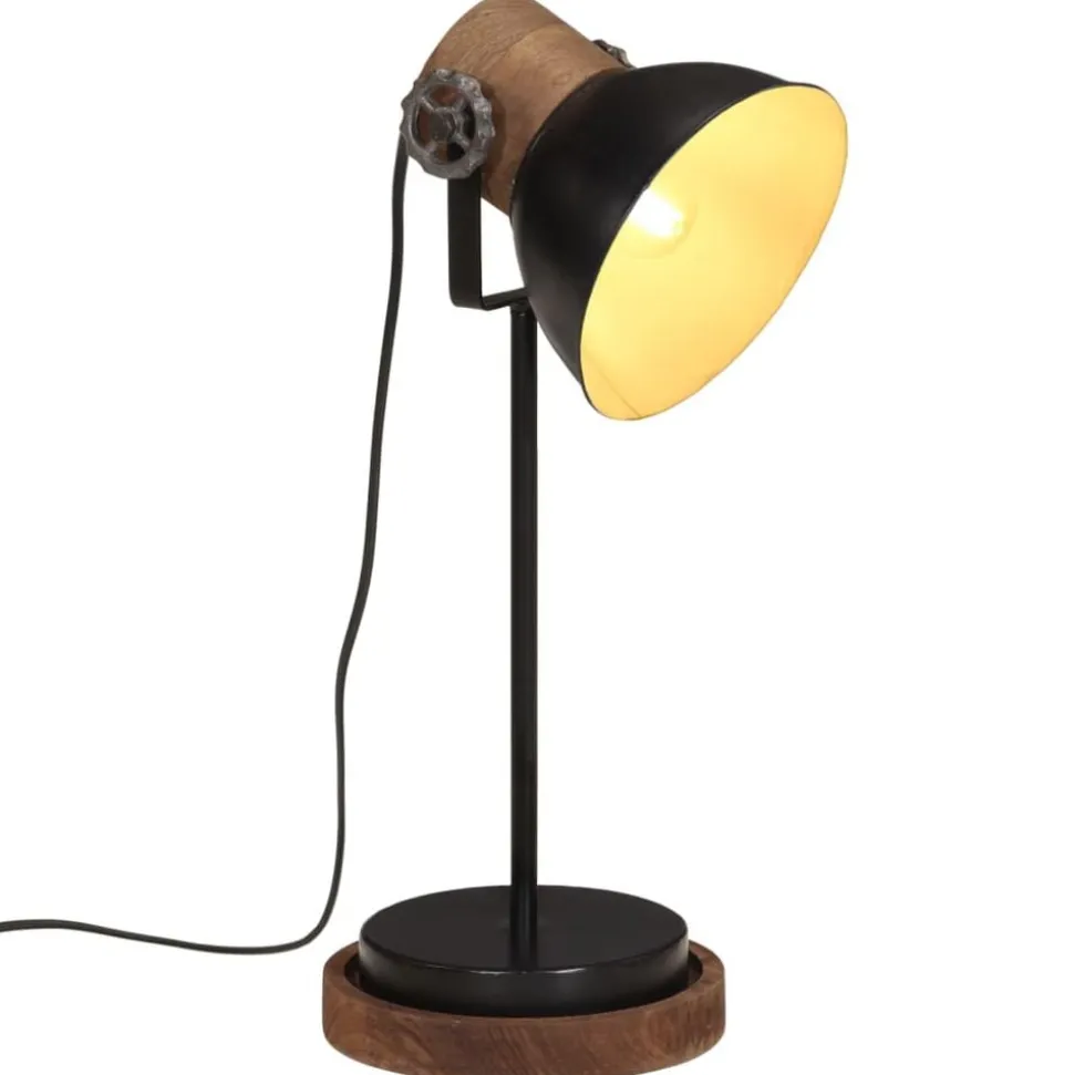 vidaXL Bureaulamp 25 W E27 17x17x50 cm zwart