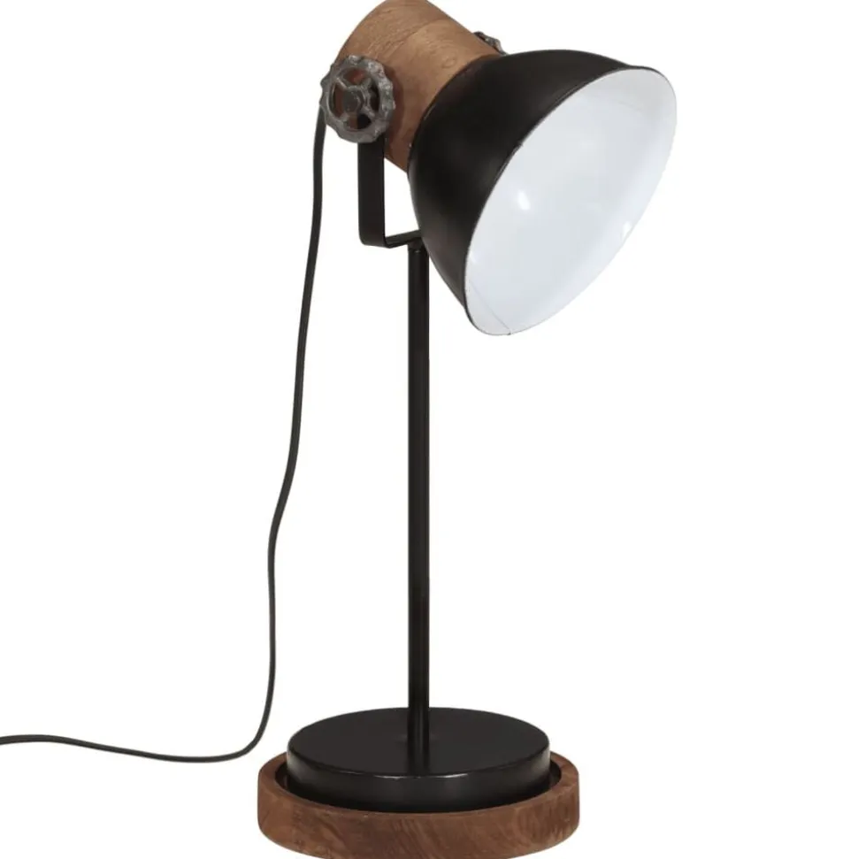 vidaXL Bureaulamp 25 W E27 17x17x50 cm zwart