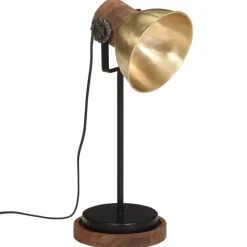 vidaXL Bureaulamp 25 W E27 17x17x50 cm antiek messingkleurig