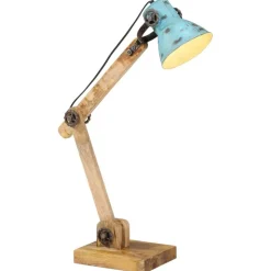 vidaXL Bureaulamp 25 W E27 23x18x96 cm verweerd blauw