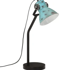 vidaXL Bureaulamp 25 W E27 17x17x60 cm verweerd blauw