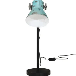 vidaXL Bureaulamp 25 W E27 17x17x60 cm verweerd blauw