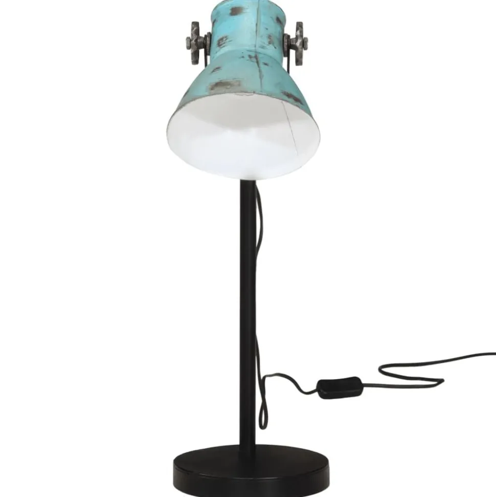 vidaXL Bureaulamp 25 W E27 17x17x60 cm verweerd blauw