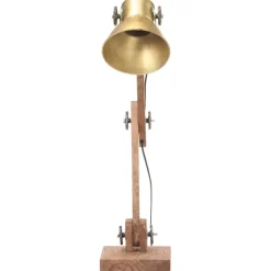 vidaXL Bureaulamp industrieel rond E27 58x18x90 cm messingkleurig