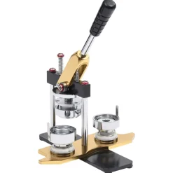 vidaXL Buttonmachine draaipunch met 500 st buttononderdelen 58 mm
