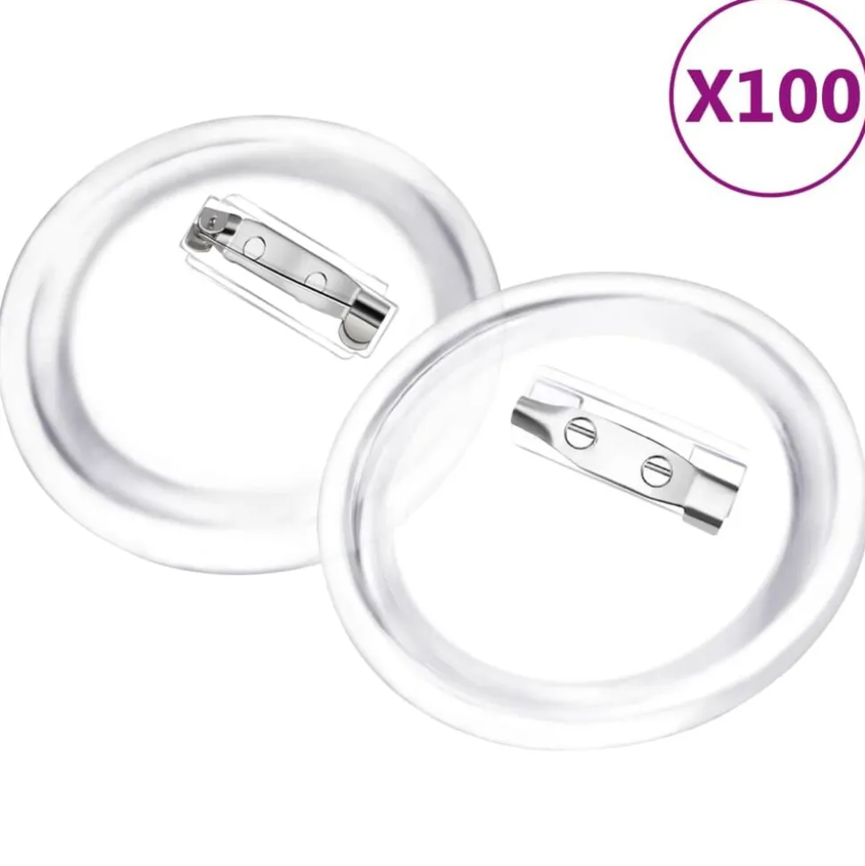 vidaXL Buttons met spelden 100 st 58 mm acryl