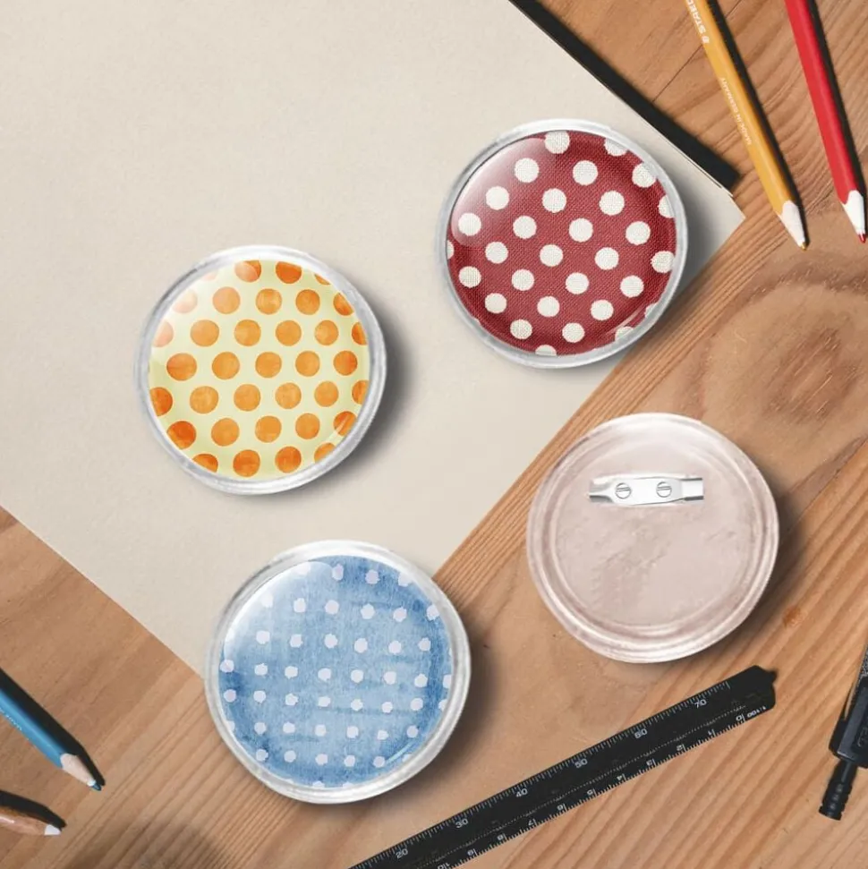 vidaXL Buttons met spelden 100 st 58 mm acryl
